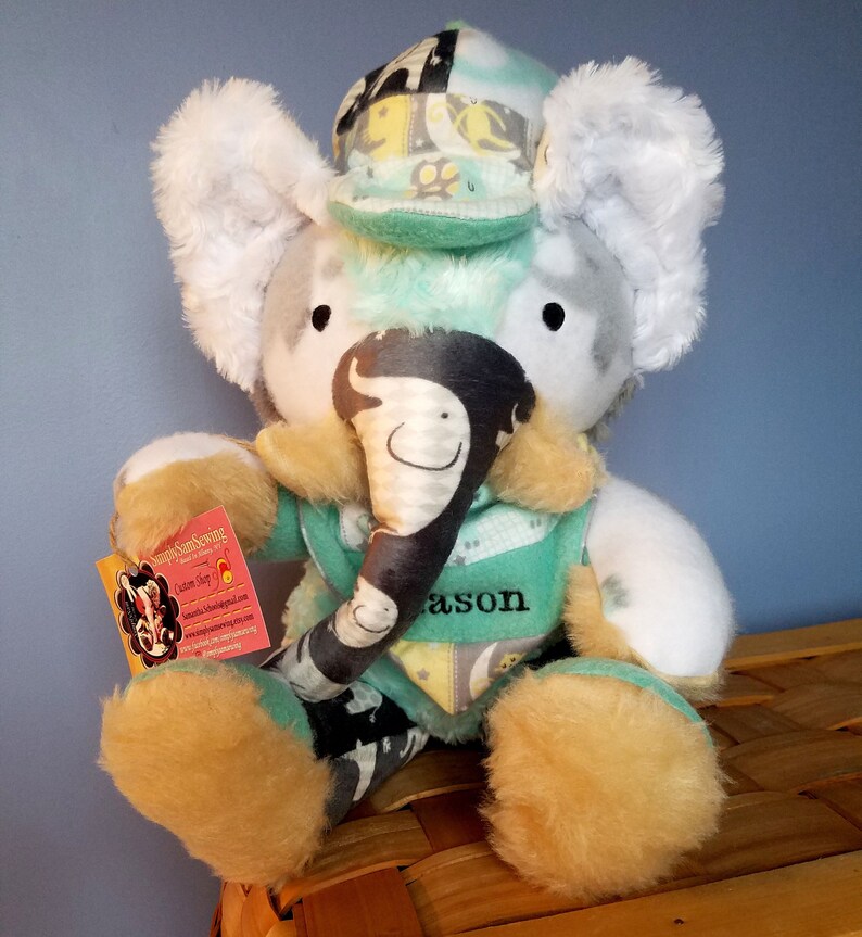 personalized stuffed elephant for baby