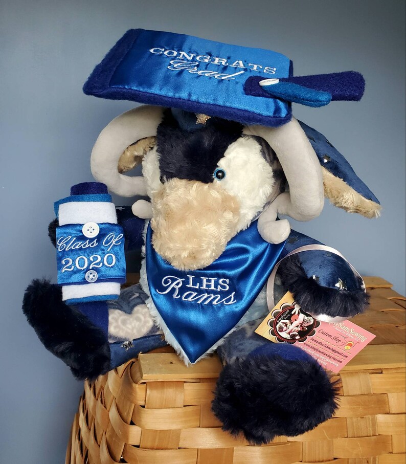 Graduation Ram By School Colors Personalized Stuffed | Etsy