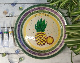 Summer series of plates for interior. Летняя коллекция тарелок для интерьера.