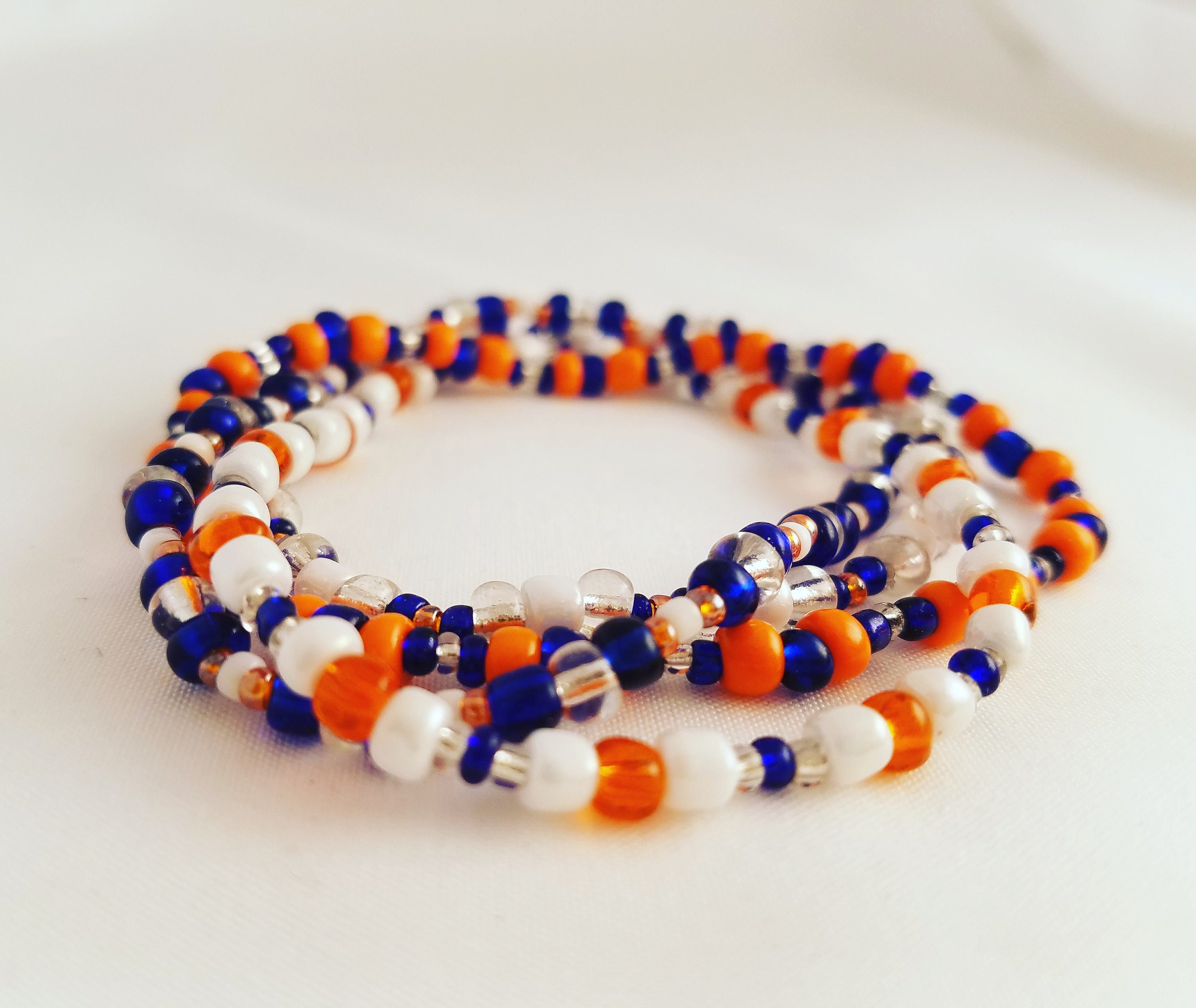 Set of 5 Orange Beaded Stretch Bracelets from Thailand - Fancy Dream in  Orange | NOVICA