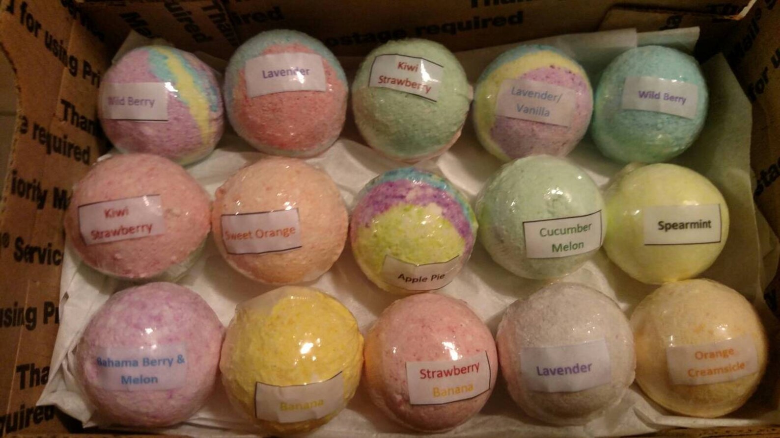 Sale Bath Bombsrandom Set of 15made With Coconut Oilvariety Etsy