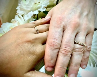 Cord of Three™ Braided Christian Wedding Rings