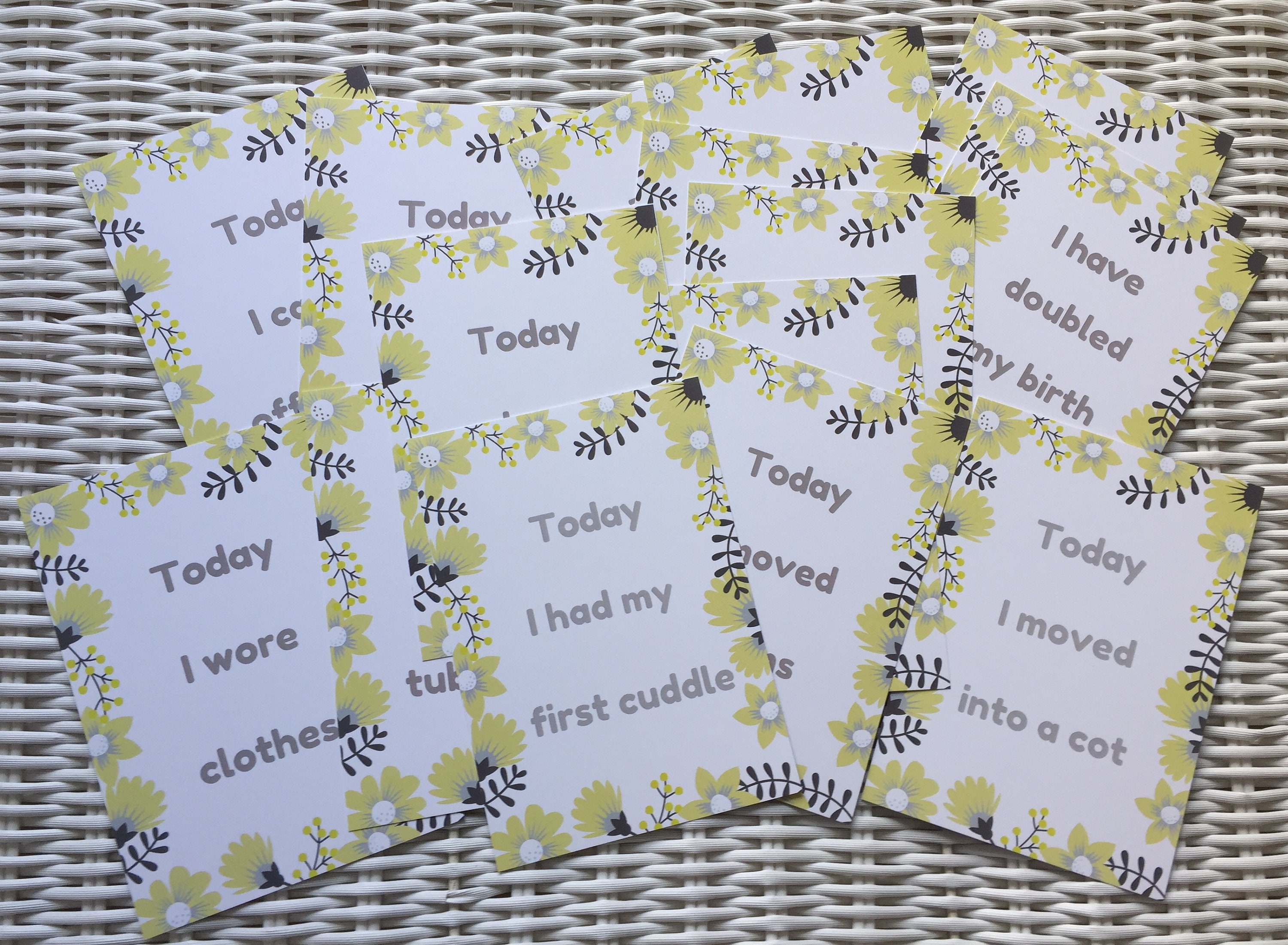 Printable Premature Baby Milestone Cards digital Download - Etsy