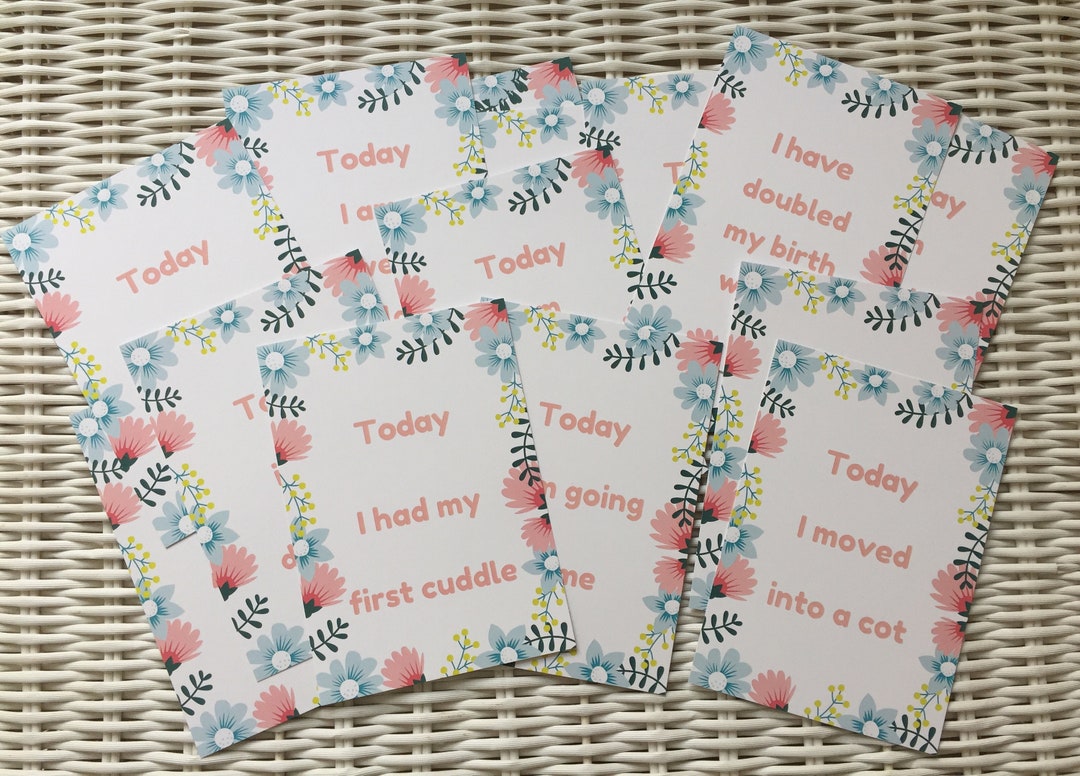 Printable Premature Baby Milestone Cards digital Download - Etsy