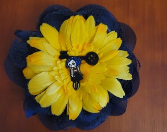Handmade Coraline Hair Flower Clip