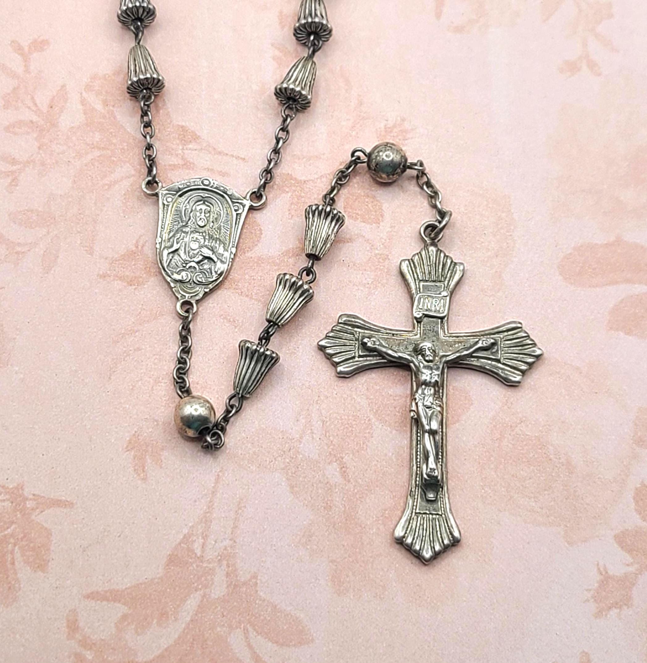 Solid silver rosary - Etsy 日本