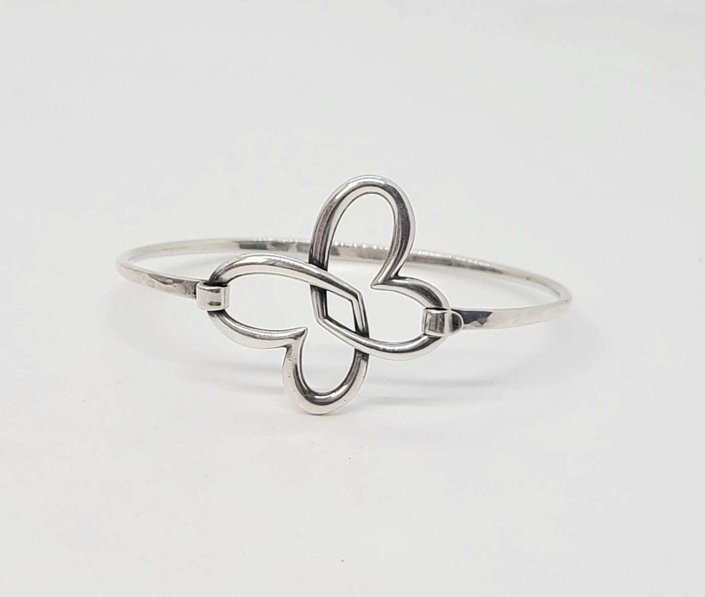 James Avery Hearts Butterfly Hook on Bracelet Retired Rare Small