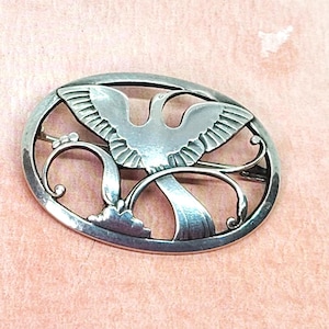 Georg Jensen Brooch Bird of Paradise Sterling Silver #238