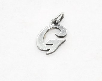 James Avery Script Letter G Initial Sterling Silver Charm Jewelry