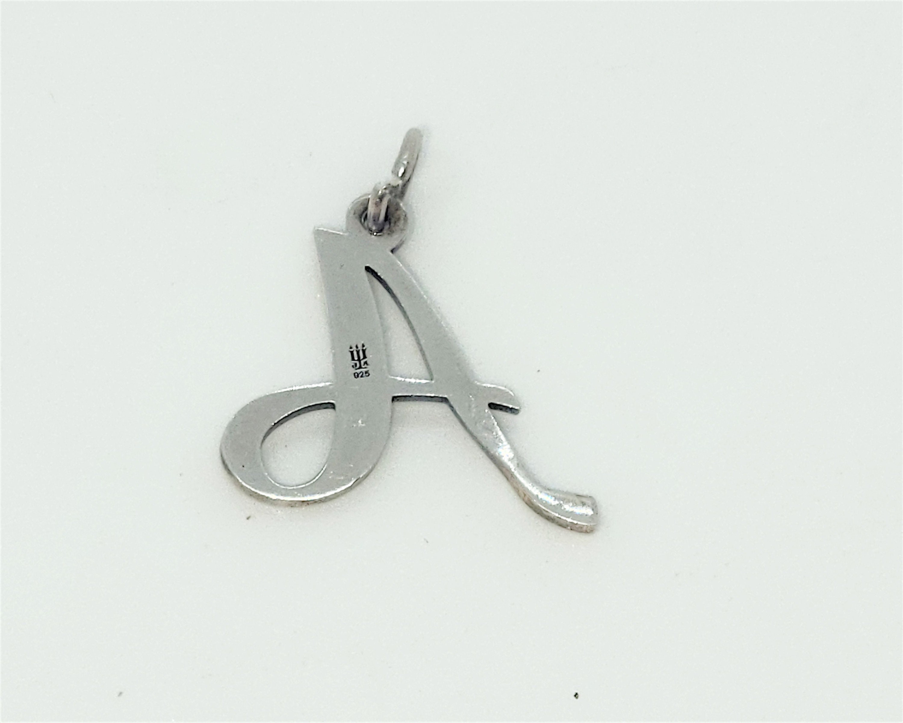 James Avery Script Letter A Large Charm Initial Sterling Etsy