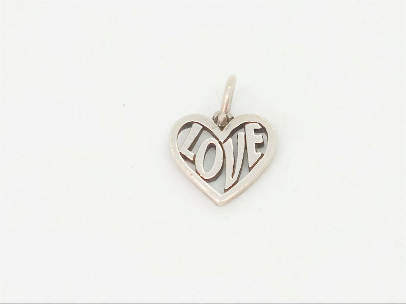 James Avery Love Heart Charm Retired Sterling Silver