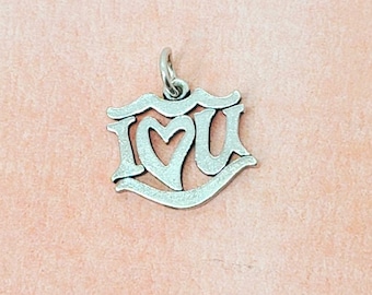 James Avery I Love You Charm Sterling Silver Retired Valentines Gift