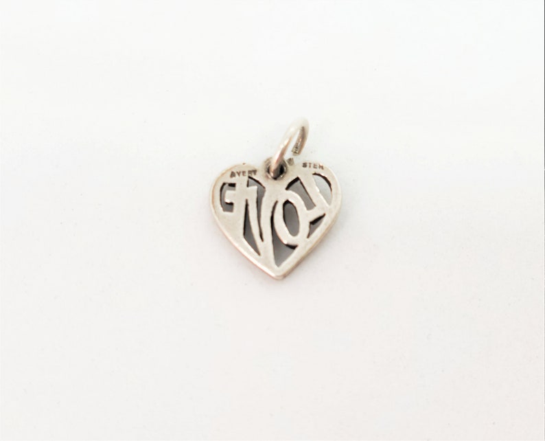 James Avery Love Heart Charm Retired Sterling Silver