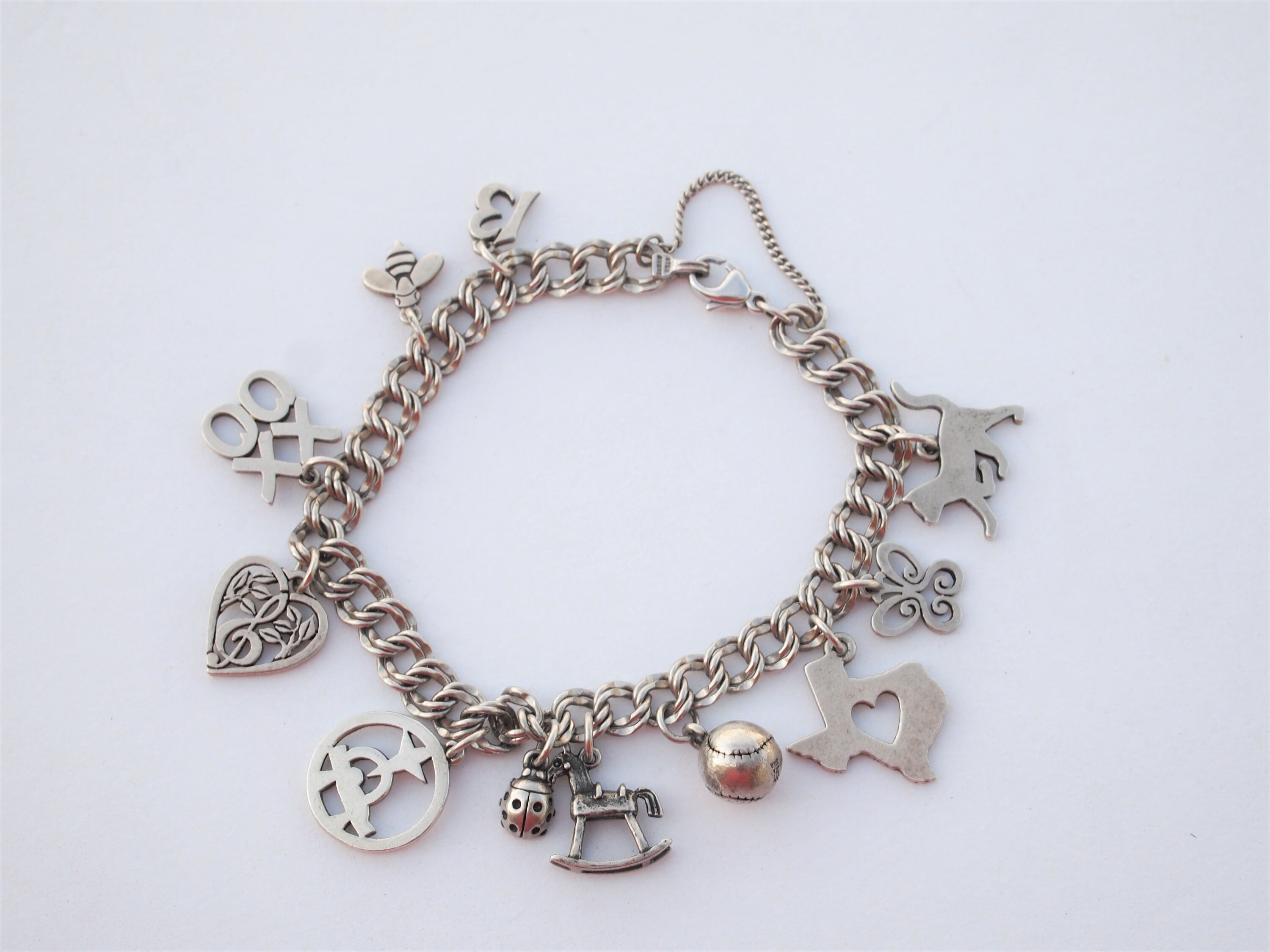 James Avery Charm Bracelet Sterling Silver 12 Retired Charms Etsy