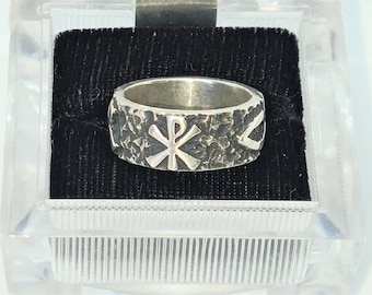 Buy James Avery Ichthus Ring Chi Rho Textured Band Ring Rare