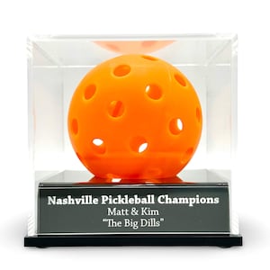 Custom Acrylic Pickleball Display Case - Includes Engraving