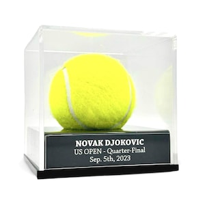 FANTASYJOCKS Custom Tennis Ball Display Case - Personalized Tennis Gifts, Tennis Ball Personalization, Pet Memorial