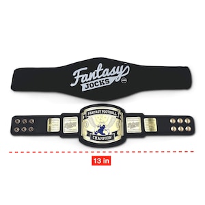 FANTASYJOCKS Miniature Fantasy Football Championship Belt Trophy - 13 Inches in Length