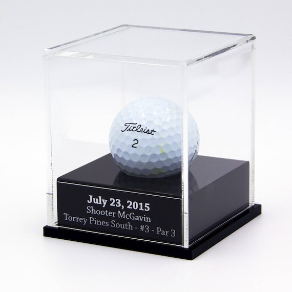 Engraved Golf Ball Display Case Etsy