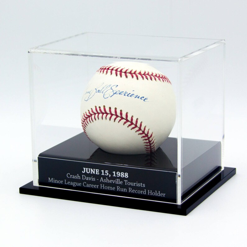 Laser Engraved Baseball Display Case Clear Acrylic Etsy