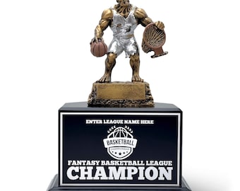 Fantasy Basketball Championship Trophy  25 Year Perpetual includes Custom Laser Engraving