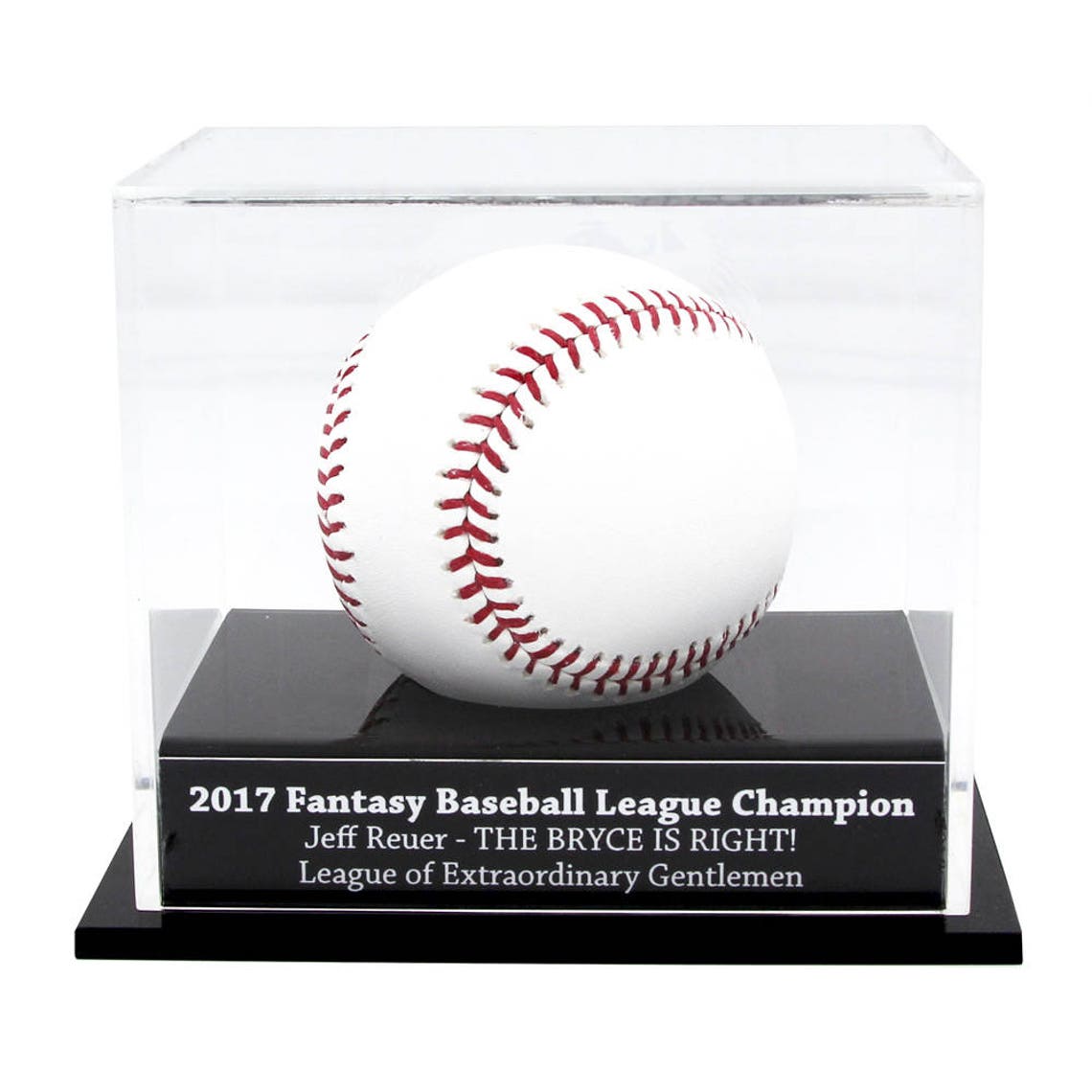 Laser Engraved Baseball Display Case Clear Acrylic Etsy