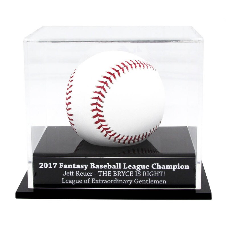 Laser Engraved Baseball Display Case Clear Acrylic Etsy