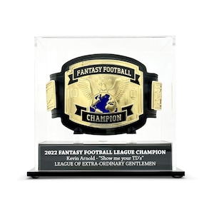 Fantasy Football Championship Belt Display Case – Custom Acrylic