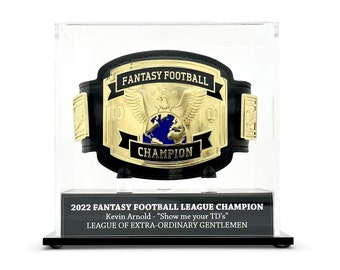 Fantasy Football Championship Belt Display Case – Custom Acrylic