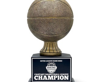 FANTASYJOCKS Fantasy Basketball Championship Trophy - The Golden 25 Year Perpetual includes Custom Laser Engraving