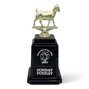 FANTASYJOCKS Fantasy Football Championship Trophy - &quot;GOAT&quot; 15 Year Perpetual Greatest Of All Time
