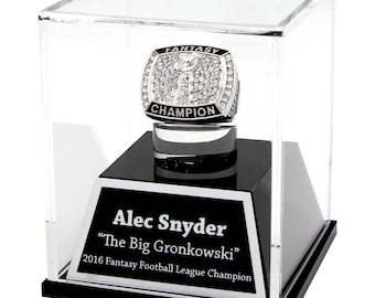 Engraved Championship Ring Display Case