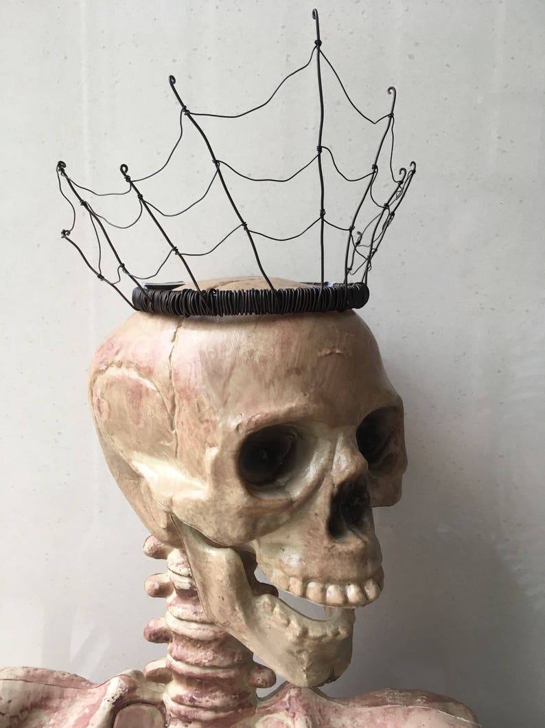 Black Spider Web Tiara Goth Crown Alternative Bridal Wedding Etsy