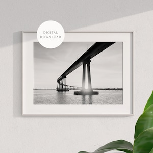 On the Bay — Digital Print | Coronado Bridge, San Diego Photography, California Coast Sunset, Coastal Wall Art 8x10 11x14 12x18 16x20 18x24