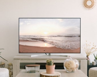 Perfeccion — For Samsung TV, The Frame Art,  San Diego Photo, California Coastline, Beach Waves, Coastal Sunset | DIGITAL DOWNLOAD, 16:9