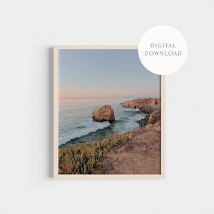 Wintertide Sunset Art, Sunset Cliffs, San Diego Beach Photo Printable, Wall Art Download DIGITAL PRINT 8x10 11x14 12x18 16x20 18x24 image 1