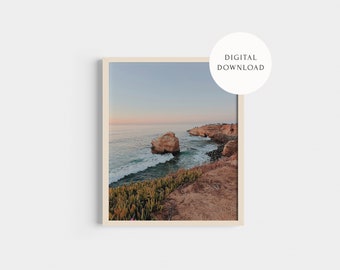 Wintertide — Digital Print | Sunset Art, Sunset Cliffs San Diego, Coastline Printable, Coastal Wall Art 8x10 11x14 12x18 16x20 18x24