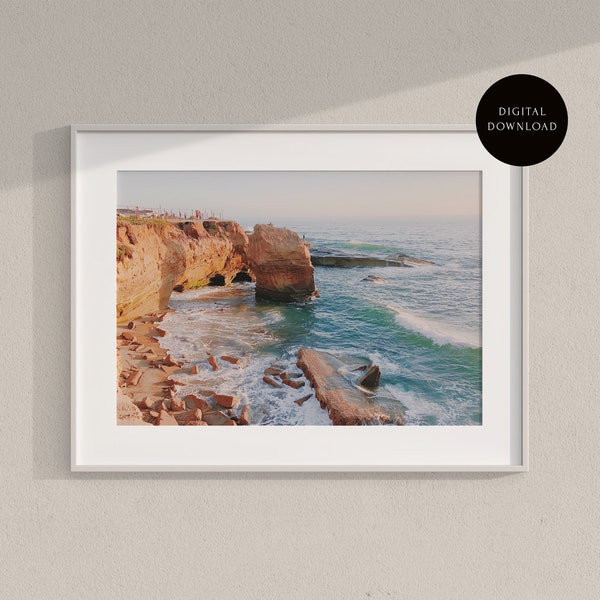 Sunset Sunday — California Coast Wall Art, Sunset Cliffs San Diego, Point Loma, Beach Photo Printable | DIGITAL PRINT 8x10 11x14 16x20 18x24