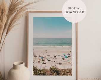 Moonlight Magic — Digital Print | Encinitas Wall Art, San Diego Coast Art, California Beach, Coastline Printable | 8x10 12x18 16x20 18x24