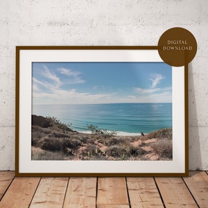 Sendero Torrey Pines — Impresión digital/Imprimible de la costa de California, Playa de San Diego, Arte mural de La Jolla (8x10, 12x18, 16x20, 18x24)