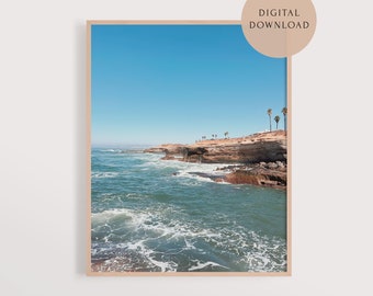 Aglow — Beach Printable, Sunset Cliffs, San Diego Photo, Art Print Download, Coastal Wall Art | DIGITAL PRINT 8x10 11x17 12x18 16x20 18x24