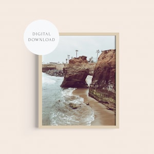Dreamy Sunset Cliffs — Digital Print | Ocean Beach San Diego, Coastline Printable, California Coast, Coastal Wall Art 8x10 11x14 16x20 18x24