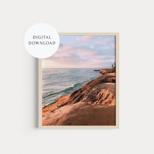 Primavera — Sunset Art, Sunset Cliffs San Diego, Beach Photo Printable, Ocean Beach, Coastal Wall Art | DIGITAL PRINT 8x10 11x14 16x20 18x24