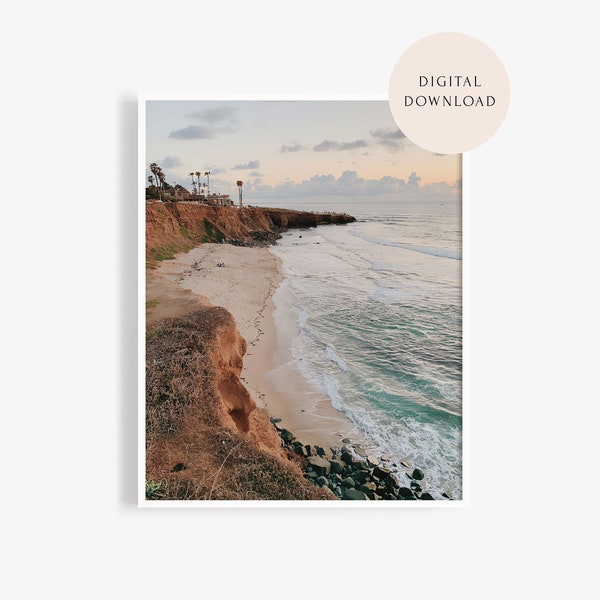 Cloud Nine — Sunset Art, Beach Printable, California Coast Wall Art, Sunset Cliffs, San Diego Photo | DIGITAL PRINT 8x10 11x14 16x20 18x24