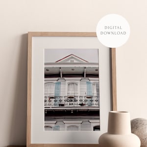 Blue Bourbon — Digital Print | French Quarter Printable Art, Nola Art, Travel Lover Home Decor, New Orleans Photo 8x10 11x14 16x20 18x24