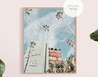 Pink Palace — Beverly Hills Hotel Poster, Los Angeles Photography, Iconic Photo, LA Wall Art | DIGITAL PRINT 8x10 11x14 12x18 16x20 18x24