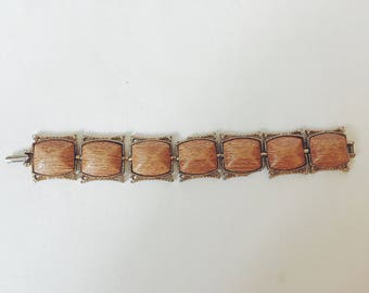 Wood & Metal Link Bracelet