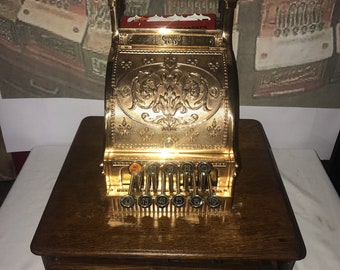 VERY VERY RARE 'Extended-Base' Sm Nat'l. Model No. 6-1/2 Ser. 332689 Extended Base Candy Store Cash Register