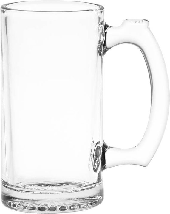 Glass Sports Mug With Handles, 26.5 Oz 