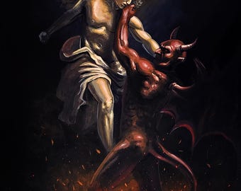 Battle For The Space Between Shadows - An original acrylic painting by viral artist Flooko - Unique handmade wall art